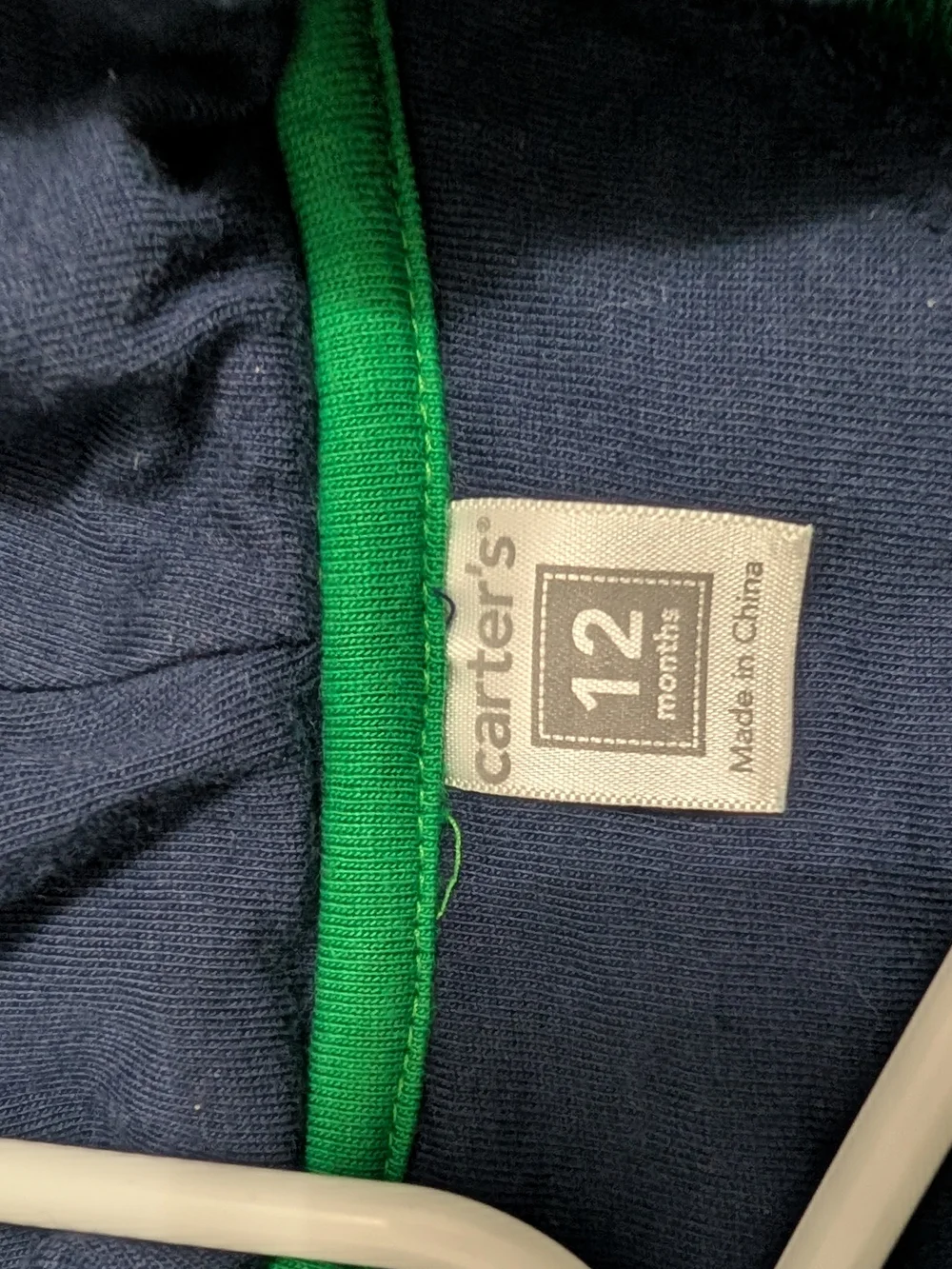 Carter's 12M Green Tracksuit Hoodie Pants Set Y2K Sporty Varsity 36